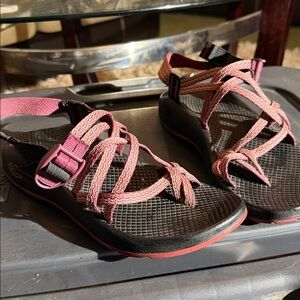 Chaco Women's Sandals - Burgundy and Black